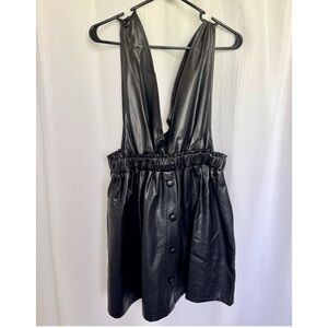 Black Faux Leather Dress
